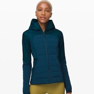 Lululemon down for it all jacket night diver size 12